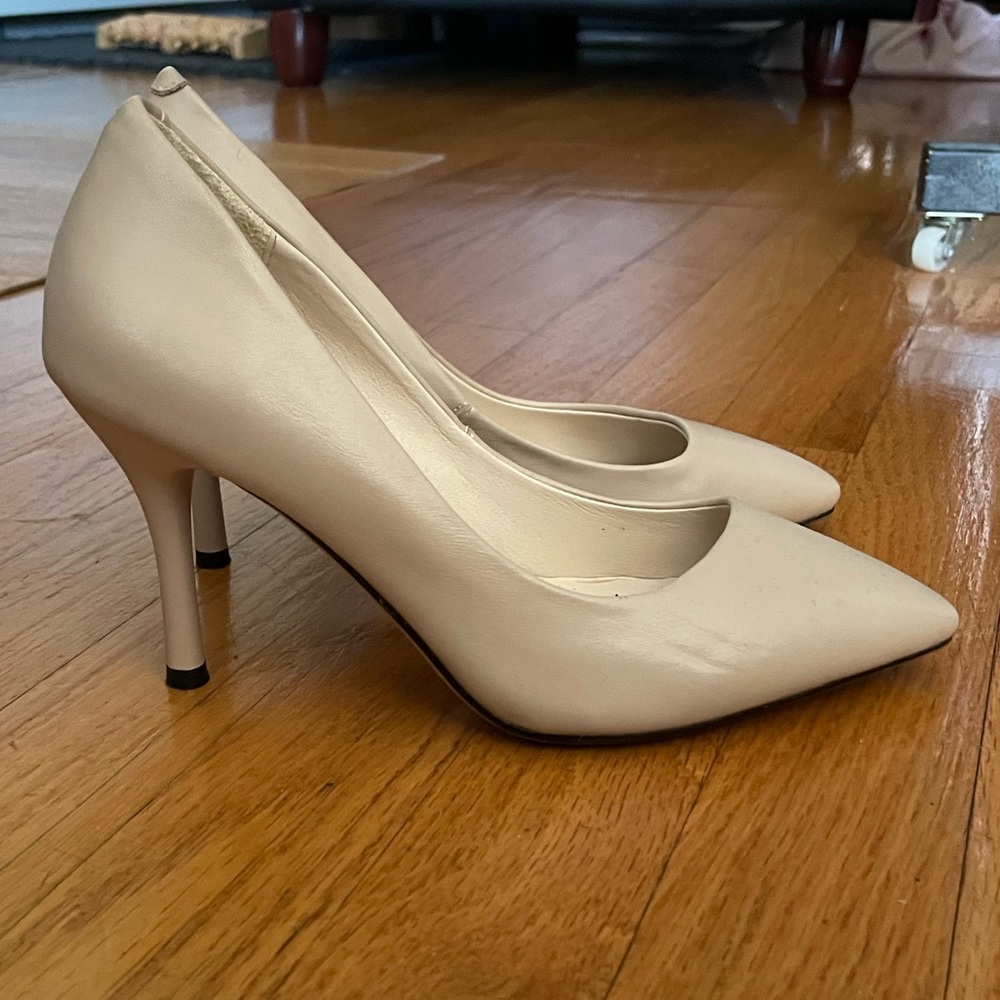 yesstyle nude pointed high heel pumps